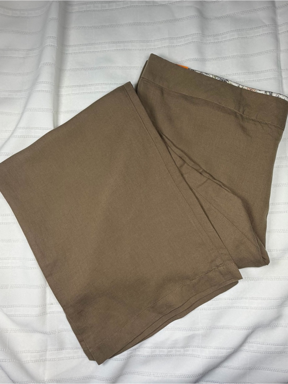 Ellen Tracy Bootcut Pants Size 16 NWT Tan Linen Blend Wide Leg Workwear Casual